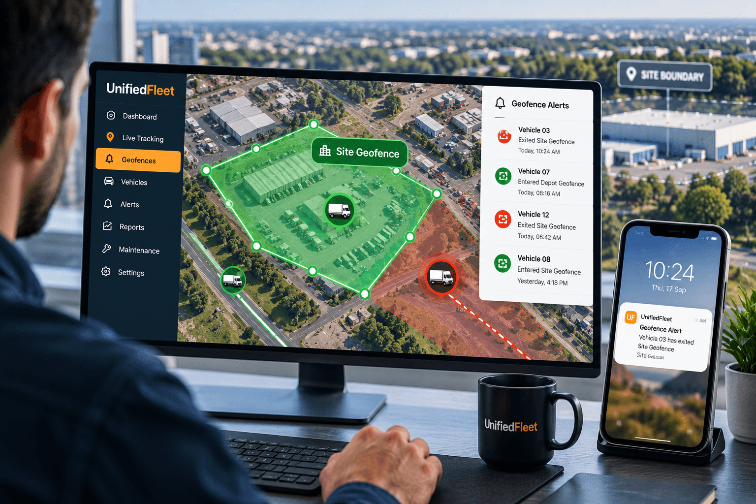 UnifiedFleet geofence monitoring