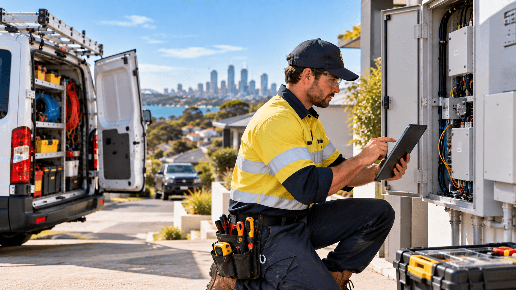 Field Technicians mobile field service vehicles and technicians